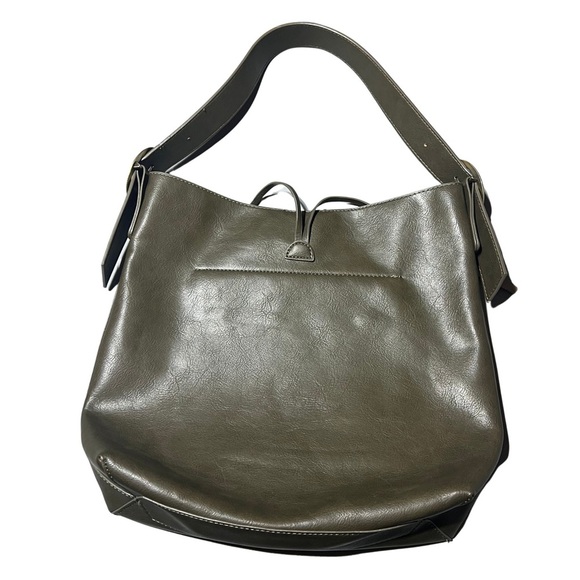 Joy Susan Olive Haze Jillian Hobo Vegan Leather Shoulder Bag Boho Minimalist - Picture 3 of 11